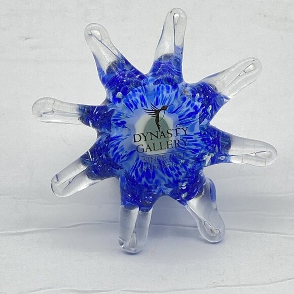 Dynasty Gallery Blue Art‎ Glass Octopus Glow in the Dark Paperweight Figurine - Picture 6 of 11